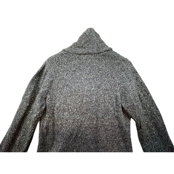 Woolrich Womens Petite Cardigan Sweater M Gray Button Closure & Patterned Design - Picture 14 of 14